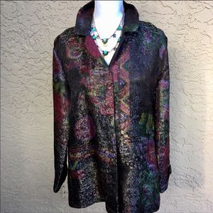 Chico’s Black, silver, pink Jacket